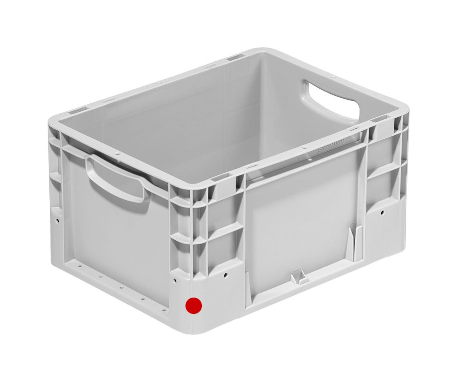 Přepravka Silverline 2252/000300 červená, OÚ, uzavřená, 2 držáky etiket